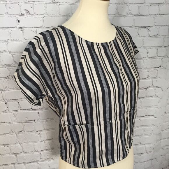MADEWELL BOXY CROPPED TOP EVELYN STRIPE - Picture 5 of 10